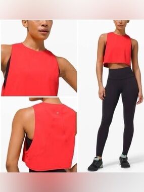 104. Lululemon Muscle Love Crop Tank *Tough
Watermelon Red size 10 NWT